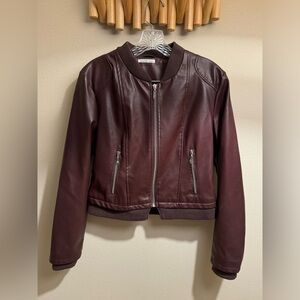 Burgundy Bomber Jacket